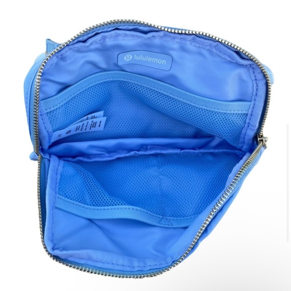 Lululemon Authentic 1L Wordmark Everywhere Belt Bag in Baby Blue and Gold - Picture 4 of 10